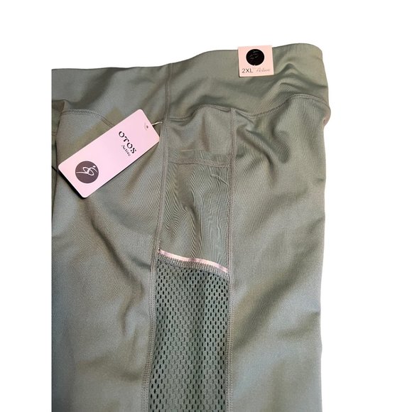 Otos Pants Womens 2XL Green Activewear Capri Athletic - Picture 3 of 6